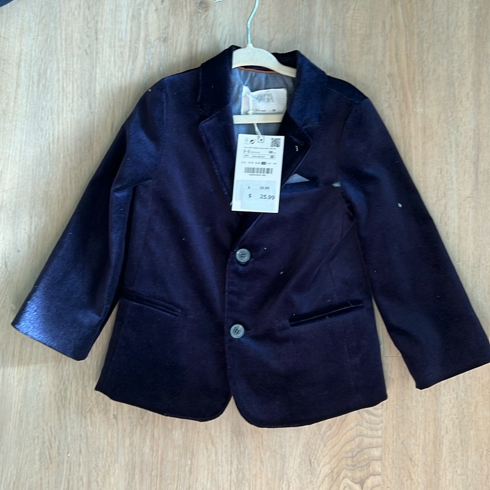 Toddler Zara Velvet Blazer